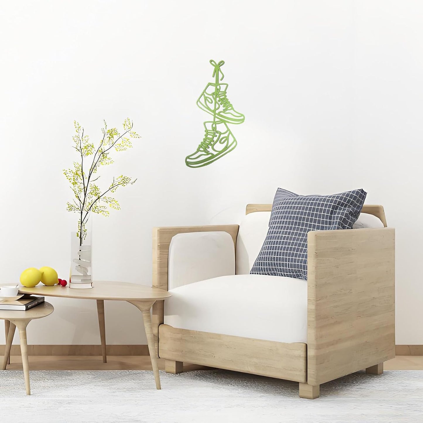 FZFQWRSH Metal Sneaker Wall Sculpture Art - Modern Boys & Teens Room Decor for Bedrooms, Unique Graduation Gift for Sneaker Lovers, Durable Home Décor Accent with Sports Theme