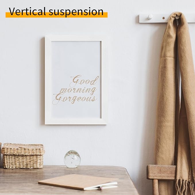 5x7 Oak Wood Picture Frame - Minimalist 5x7 Picture Frame, 5"x7" Frame Wood, Natural Solid Wooden Picture Frames for Wall Art Photo and Prints(3 Pack, White)