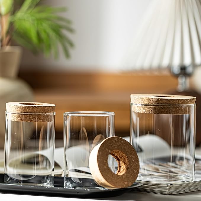 Glass Propagation Stations for Plants -Desktop Flower Vases,Propagation Flower Vases Set – 2 Sizes Planter Propagated Jars,for Plant Cuttings,for Living Room, Bedroom Decoration,Home,Office Decor(4)