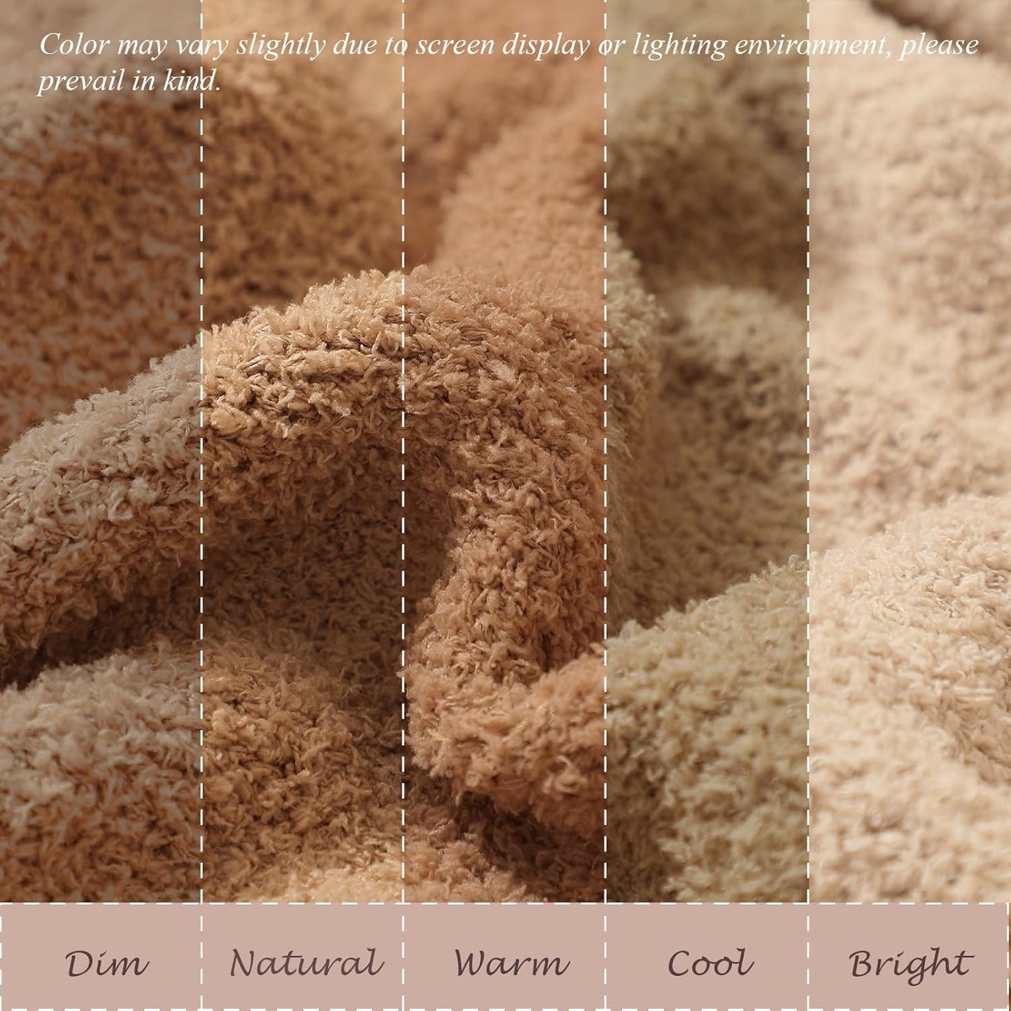 bearberry Super Soft Fluffy Throw Blanket Lightweight Cozy Warm Bed Blankets for Couch Sofa Bed All Season (Camel, 60”x80”)