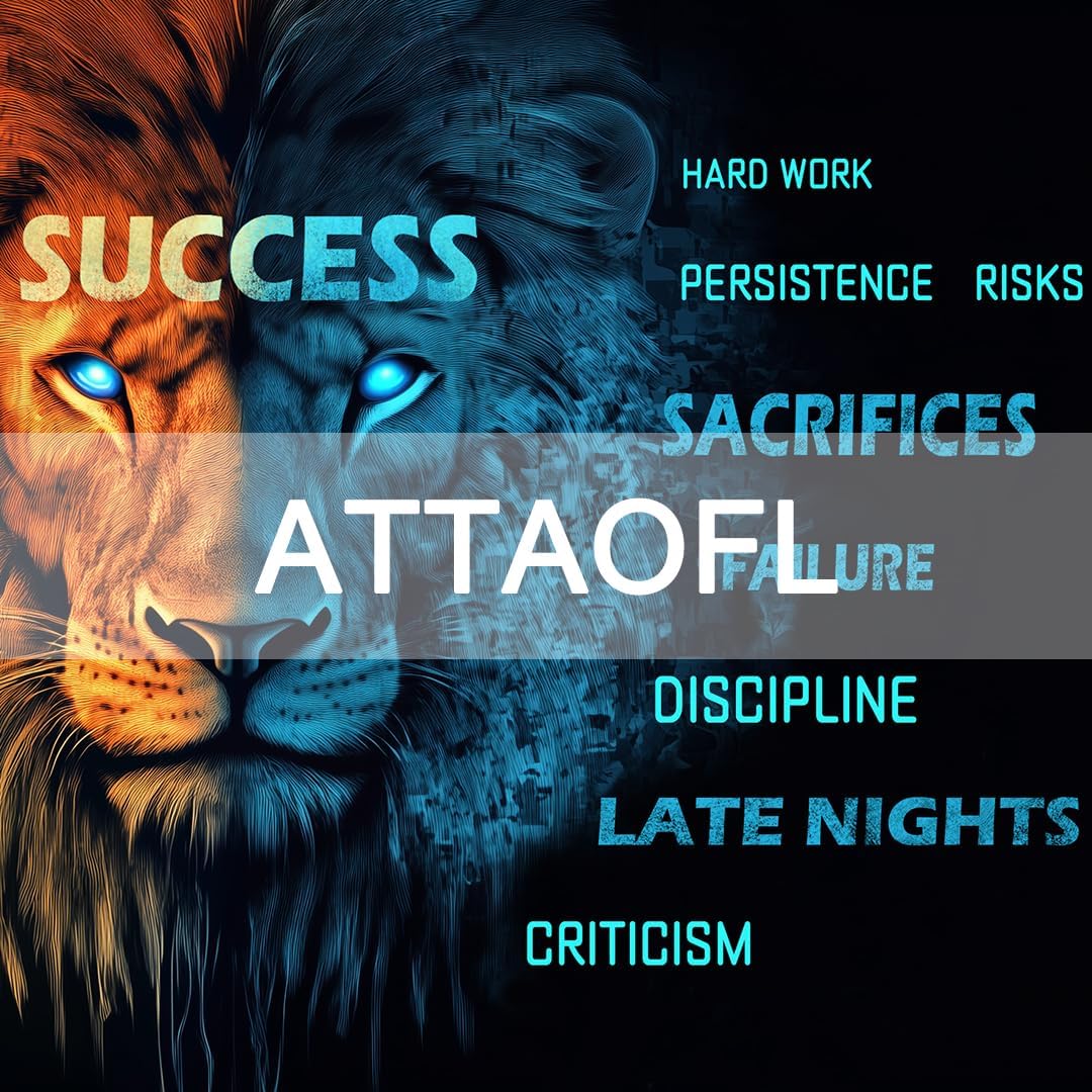 GoForArt Dream Big Motivational Canvas Wall Art, Inspirational Famous Quote Bedroom Living Room Decor, Positive Modern Landscape Mountain Office Dorm Room Poster Print (Success lion01, 12''x18'')