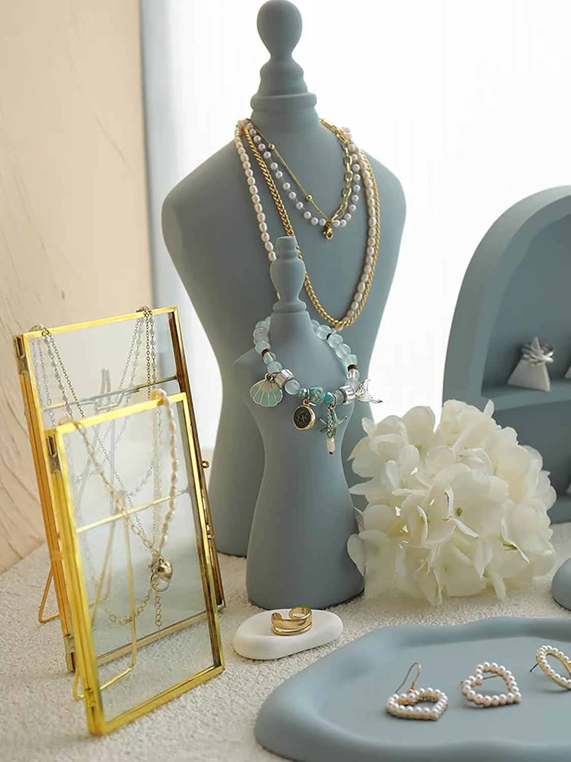 Gold Picture Frame - 4x6 Antique Brass Postcard Picture Frame for Desk - Small Pressed Glass Frame for Pressed Flowers - Floating Vertical… (Gold, 4x6 Vertical (2 pack))