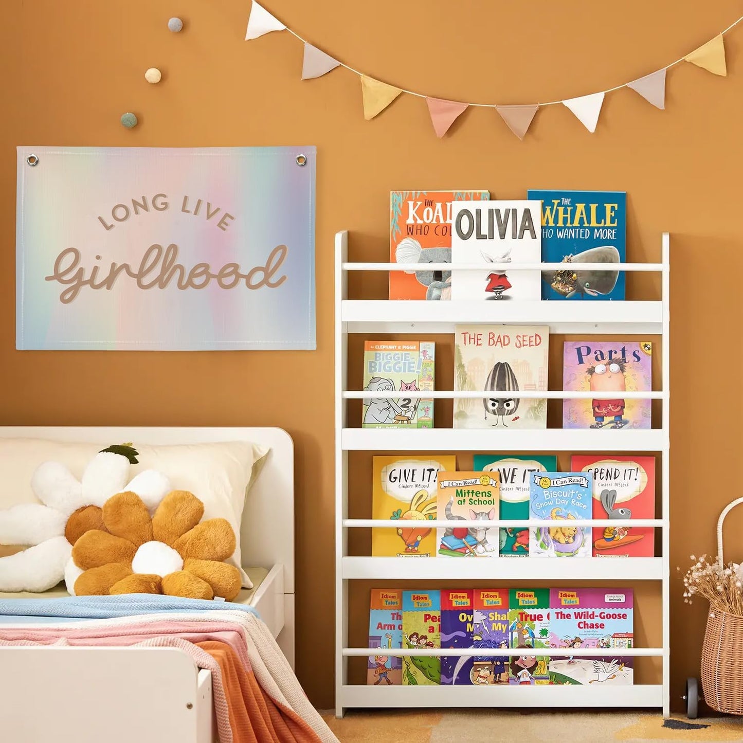 Mermaid Girls Room Decor,Long Live Girlhood Birthday Decorations Wall Decor Banner, Baby Girls Nursery,Mermaid Lovers for Teen Girl Bedroom,30x20,girlroom