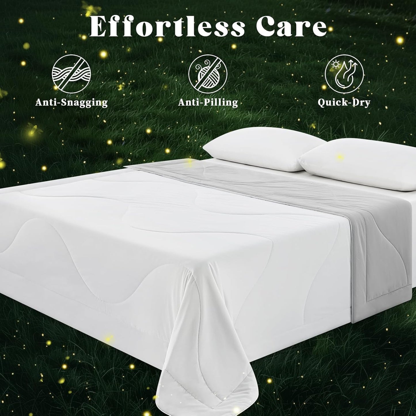 Cooling Comforter Queen Size, Double-Sided Cooling Blanket for Hot Sleepers & Night Sweats, Arc-Chill Q-Max > 0.4 Breathable Ice Blanket, Lightweight Cold Comforter (80''x90'', White)