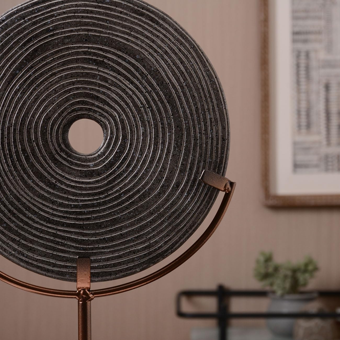 HAUCOZE Modern Sculpture Decor Abstract Statue Figurine Screen Arts Gifts Bookshelf Crafts Polyresin 13.5 inch