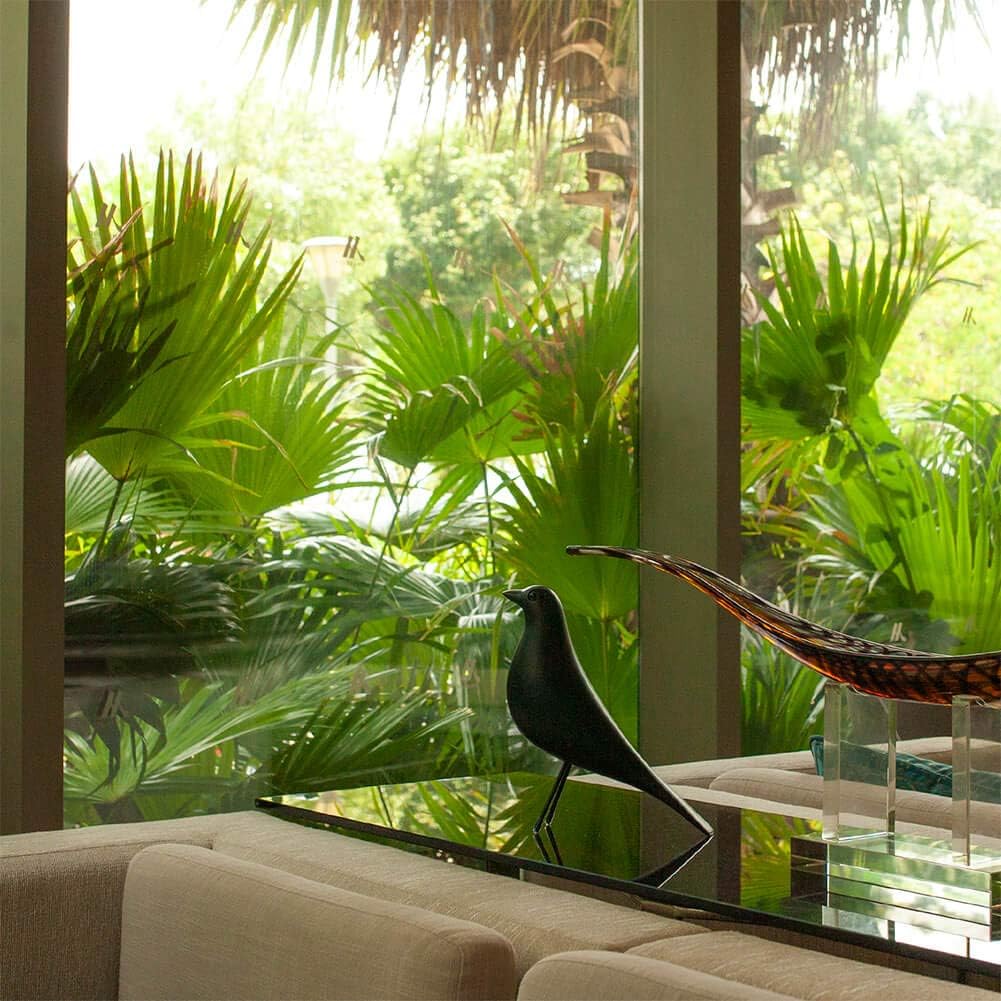 Mid-Century House Bird Room Decor - Resin Pigeon Adornment for Office Home Desk, Decoration Ornament Gifts Replica Sculpture (Black)…