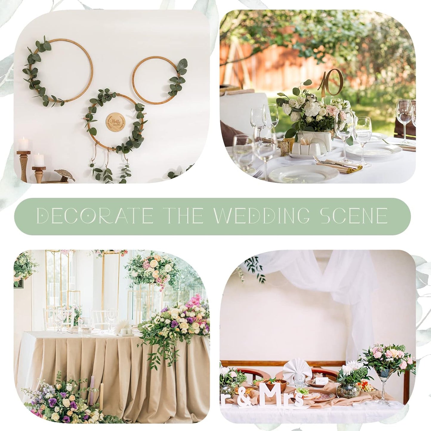 Giegxin 90 Pcs 3 Kinds Mixed Eucalyptus Leaves Stems Bulk Artificial Silver Dollar Leaves Picks Dried Eucalyptus Bundle Faux Spray for Wedding Vase Bouquet Floral Arrangement (Green)