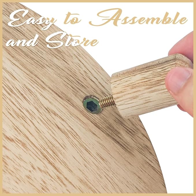 2 Pcs Wood Plant Stand Wooden Plant Stool Round Riser Display Stand Flower Pot Holder Low Plant Pot Flower Pedestal for Indoor Outdoor (Wood, 9.8 Inches)