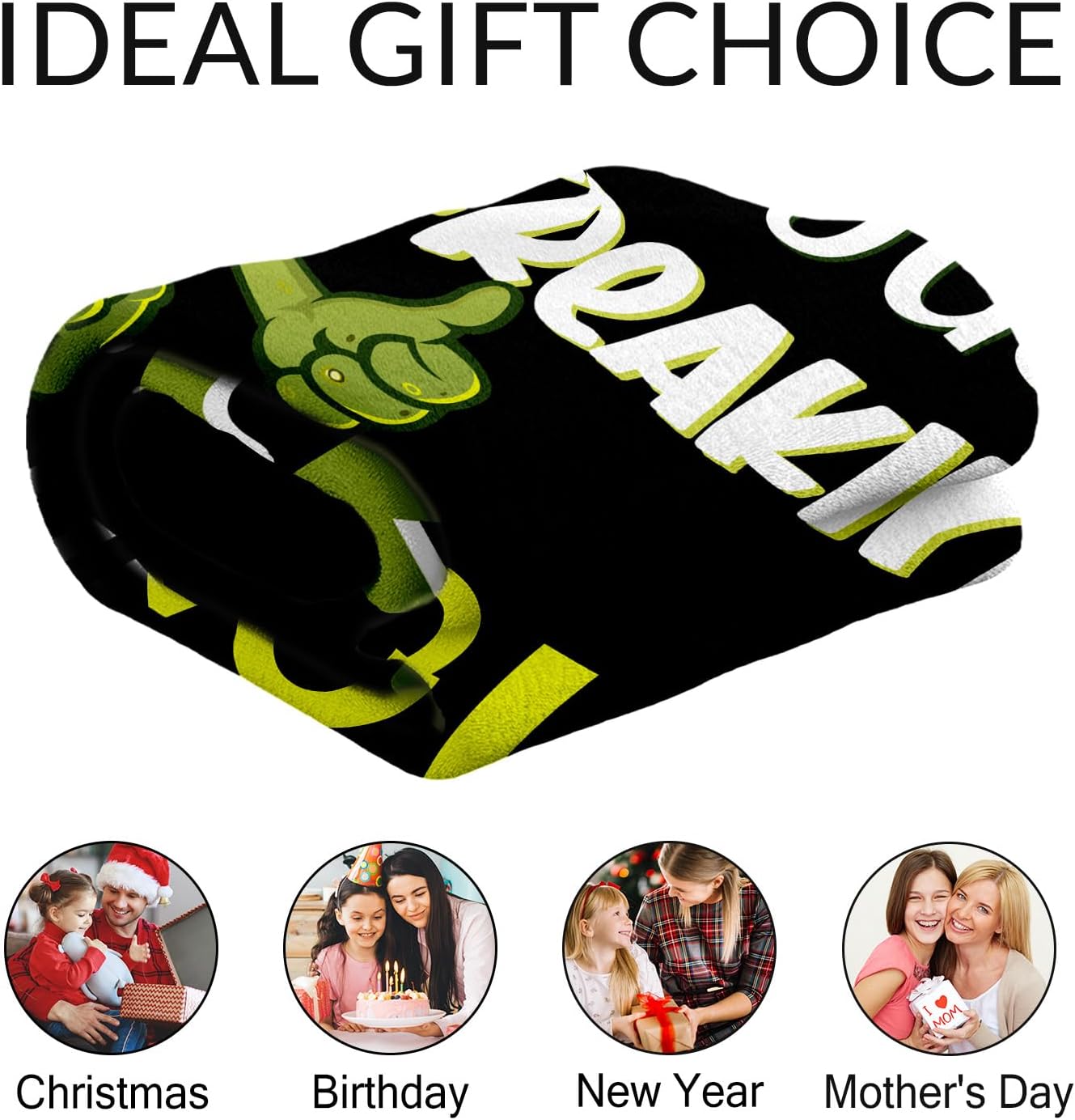 Custom Pickle Blanket for Girls - 40x50 Inches Flannel Throw with Name - Soft Fuzzy Plush Throws Gift - Colorful Funny Blanket for Couch, Sofa