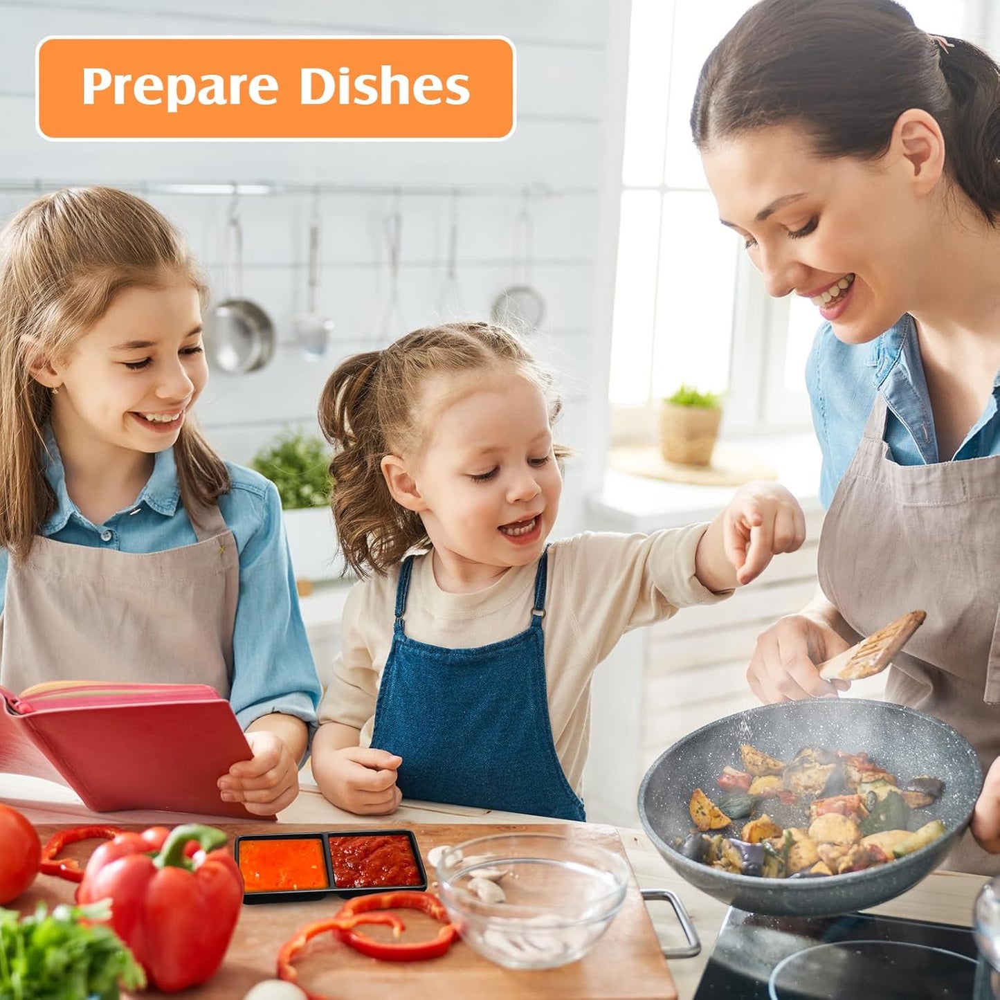 Gejoy 12 Pcs Dual Dipping Sauce Bowls Soy Sauce Dish Bowls Two Compartments Party Trays Divided Fondue Plates for Restaurant Kitchen Sushi Soy (Black)