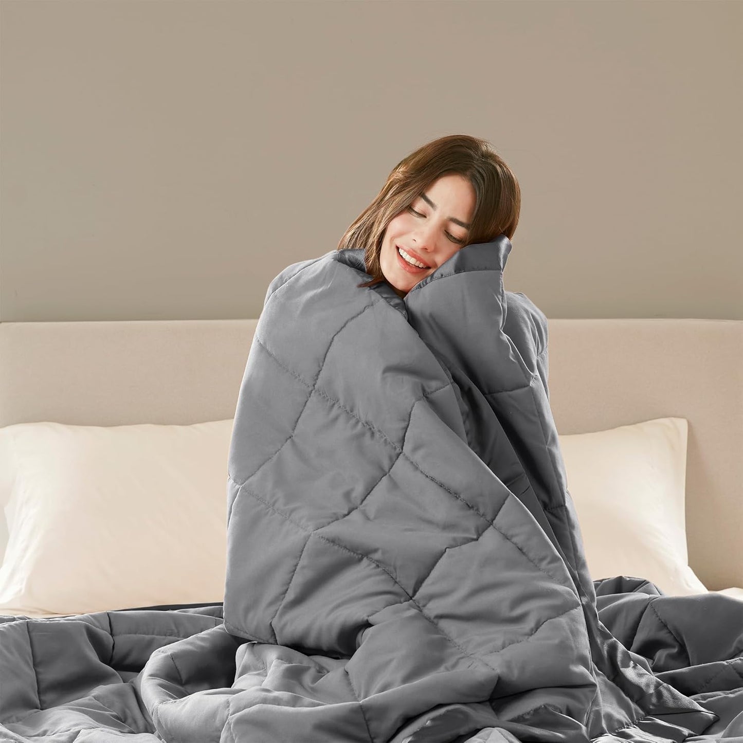 Madison Park Windom Down Alternative Blanket, Premium 3M Scotchgard Moisture Wicking Treatment, Lightweight and Soft Bed Cover For All Season, Satin Trim, Charcoal Twin