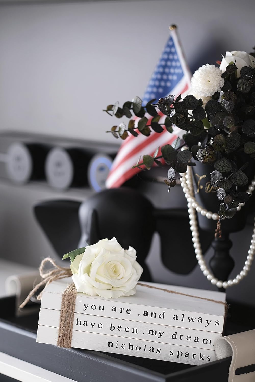 Lavender Inspired Farmhouse Decorative Books for Living Room, Stacked Books Decor for Shelf, Fireplace Mantle Decor, Farmhouse Shelf Decor, Housewarming Gifts.