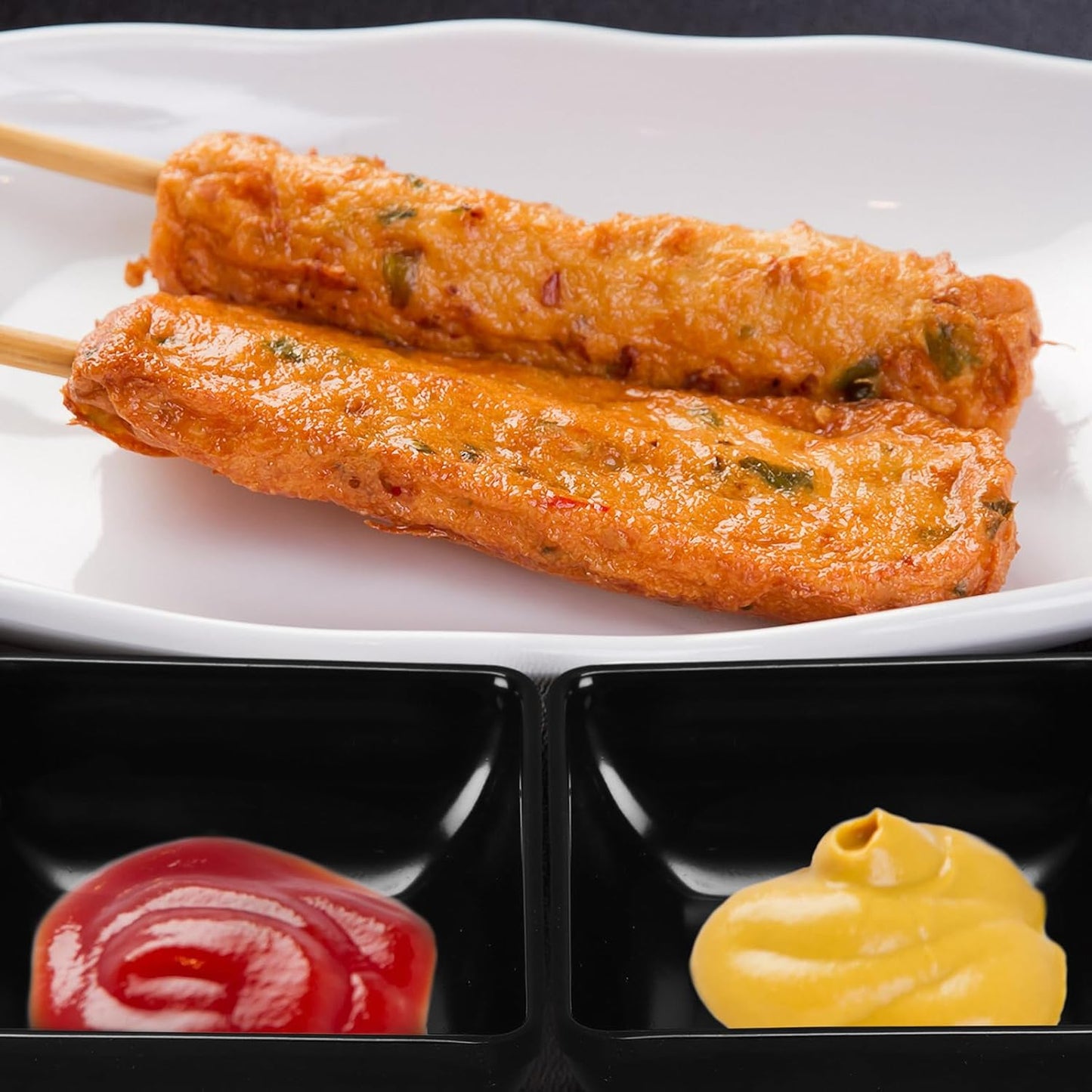 Domensi 24 Pcs Dipping Sauce Bowls, 3 oz Soy Sauce Dishes Dip Bowls Set for Tomato BBQ Ketchup Sushi and Other Party Supply Dinner(Black)