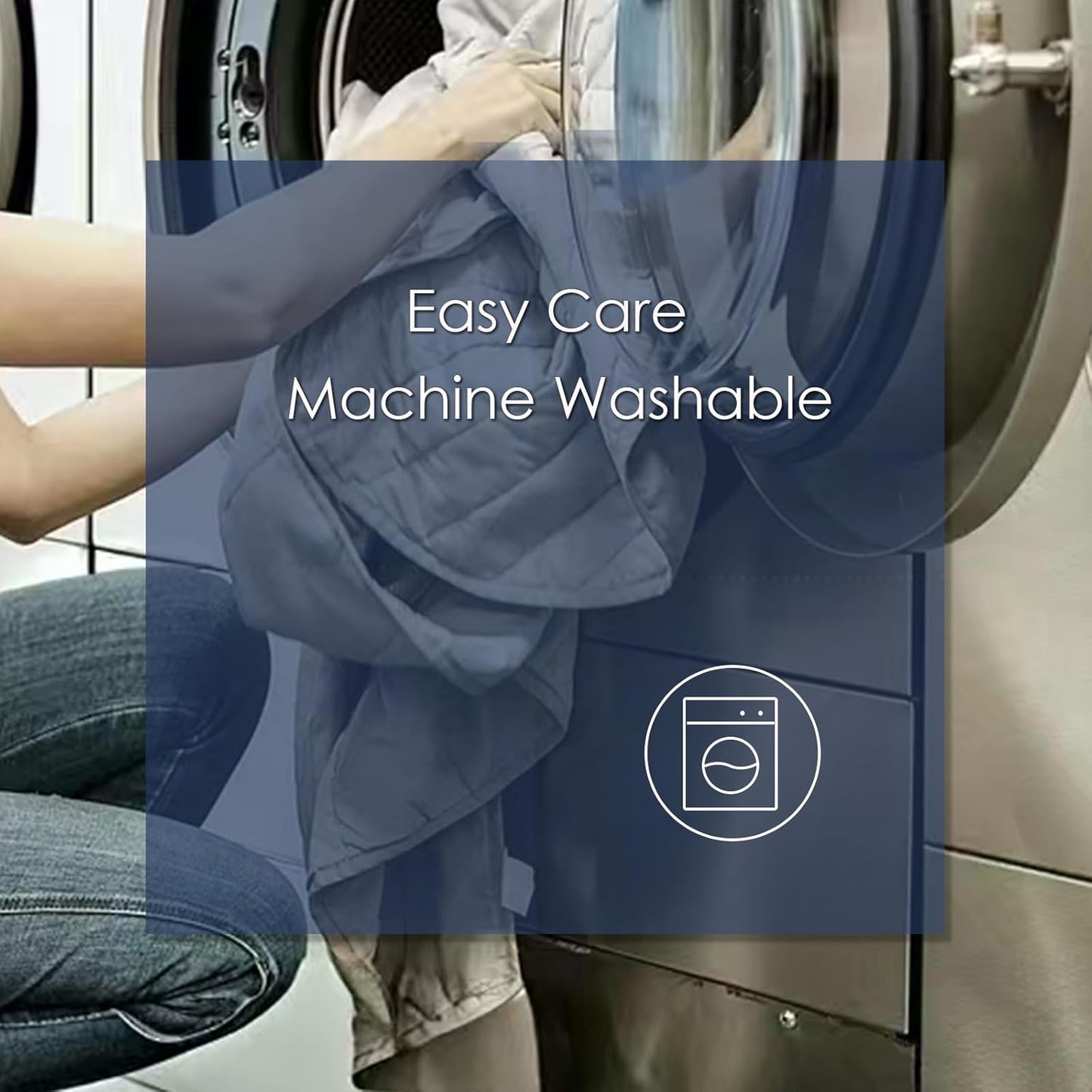 EP Mode Lightweight Quilt Blanket for Summer, Viscose from Bamboo Fabric & Filling, Natural, Breathable & Machine Washable- Navy Blue, Twin