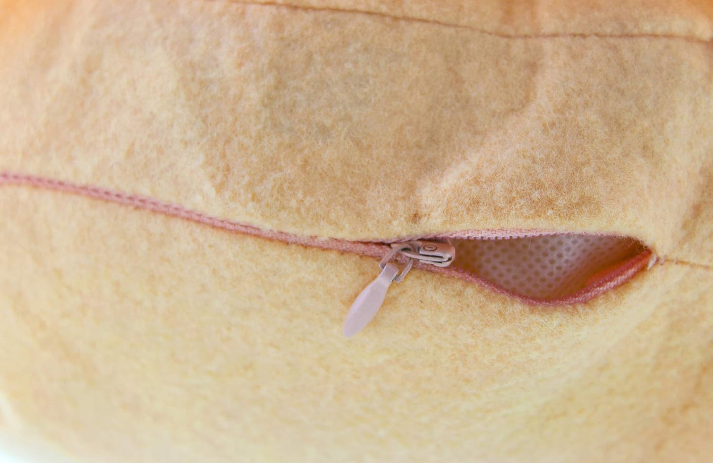 Fennco Styles Handmade 3D Heart-Shaped Petals Flower Decorative Throw Pillow Cover Only - 13" Round Peach Floral Pillow Case for Couch, Home Décor and Holiday, Housewarming Gift