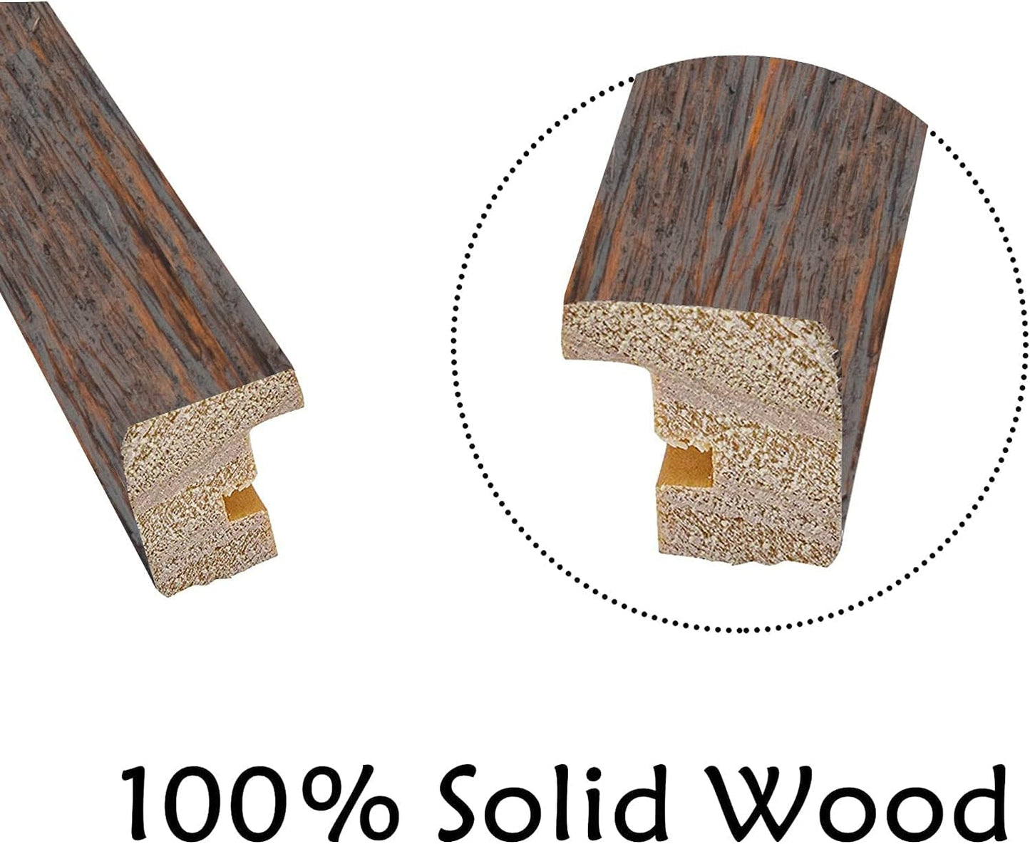 Golden State Art, Set of 2, 7x14 Distressed Brown Wood Frame - 3-Opening White Mat for 4x6 Pictures - Portrait or Landscape Wall Mounting - Sturdy And Easy To Install - Real Glass