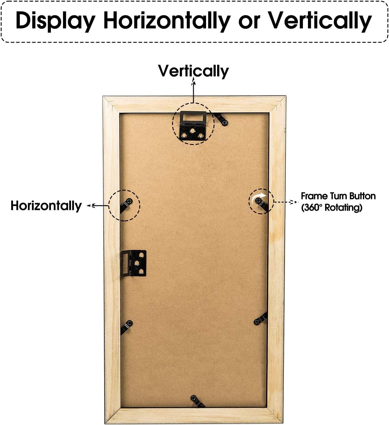 Golden State Art, Set of 2, 7x14 Wood Frame for Three 4x6 Picture - Black with 3-Opening Black Mat Color - Portrait or Landscape Wall Mounting Sturdy And Easy To Install Real Glass Front (Black, Wood)