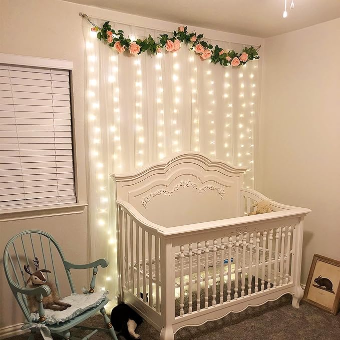 UKELER 2 Pack Artificial Flowers Garland Total 14FT Pink Rose Vines Hanging Flower Plants for Home Garden Party Outdoor Ceremony Wedding Arch Floral Decor