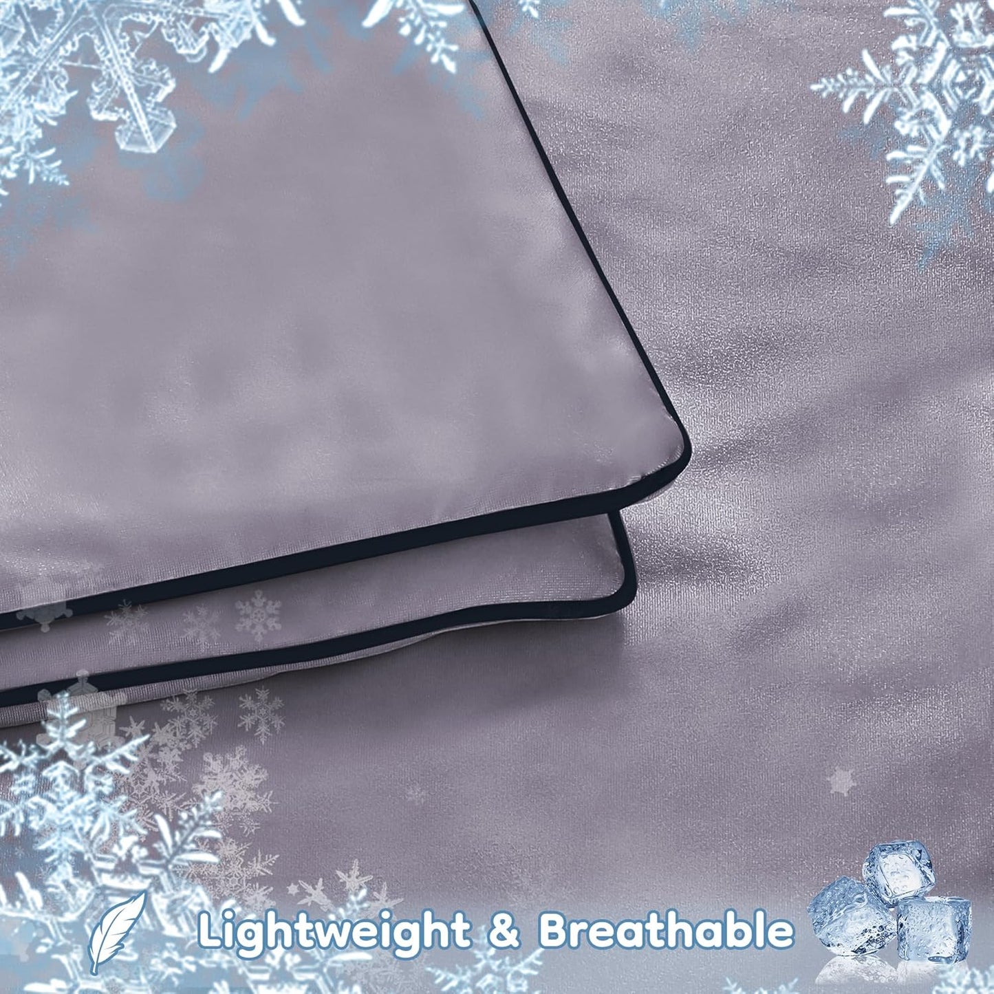 Cooling Blanket Twin Summer Comforter for Hot Sleepers, Silky-Soft & Cool Fiber, Double-Sided Cold Blanket for Night Sweats, Single Size All-Season Comfort, 60" x 80", Dusty Lavender