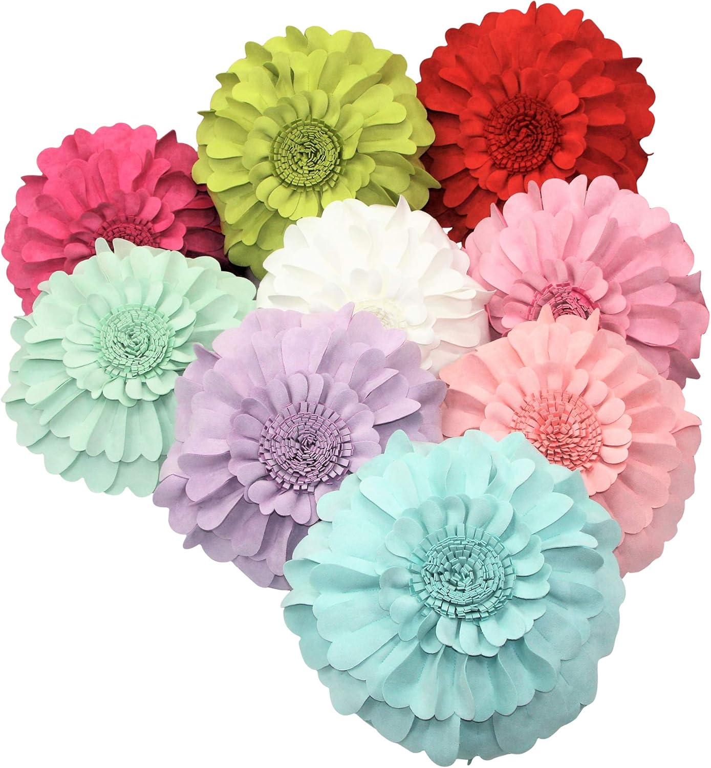 Contempo Lifestyles Flower Pillow – Decorative Pillow 3D Round Throw Pillows for Home Décor – Handmade Sweetheart Flower Pillow for Bed & Couch-Sunflower Pillow - 13 Inch Lilac