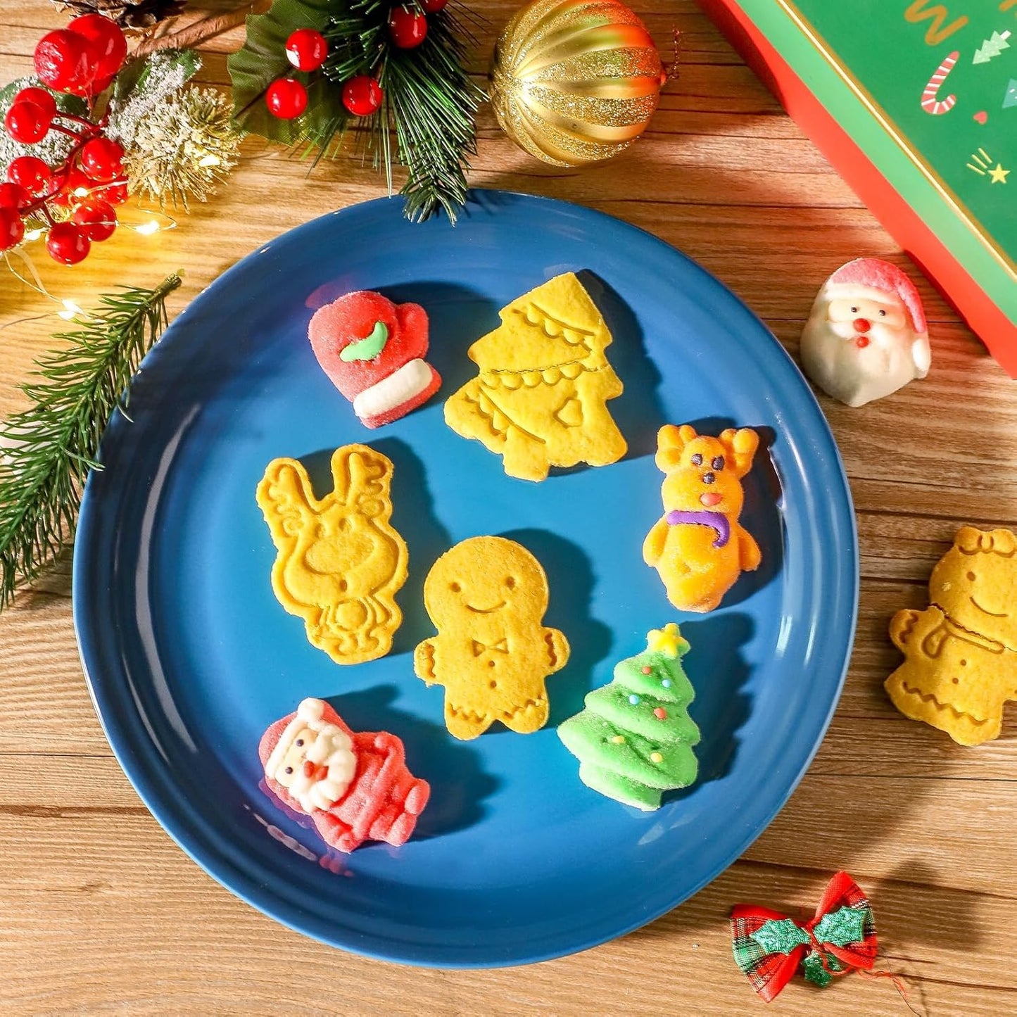 Hasense Ceramic Dinner Plates Set of 4, 10 Inch Premium Dinnerware Dishes, Salad Serving Plates Elegant & Durable, Oven, Microwave & Dishwasher Safe, Perfect for Family and Entertaining, Gradient Blue