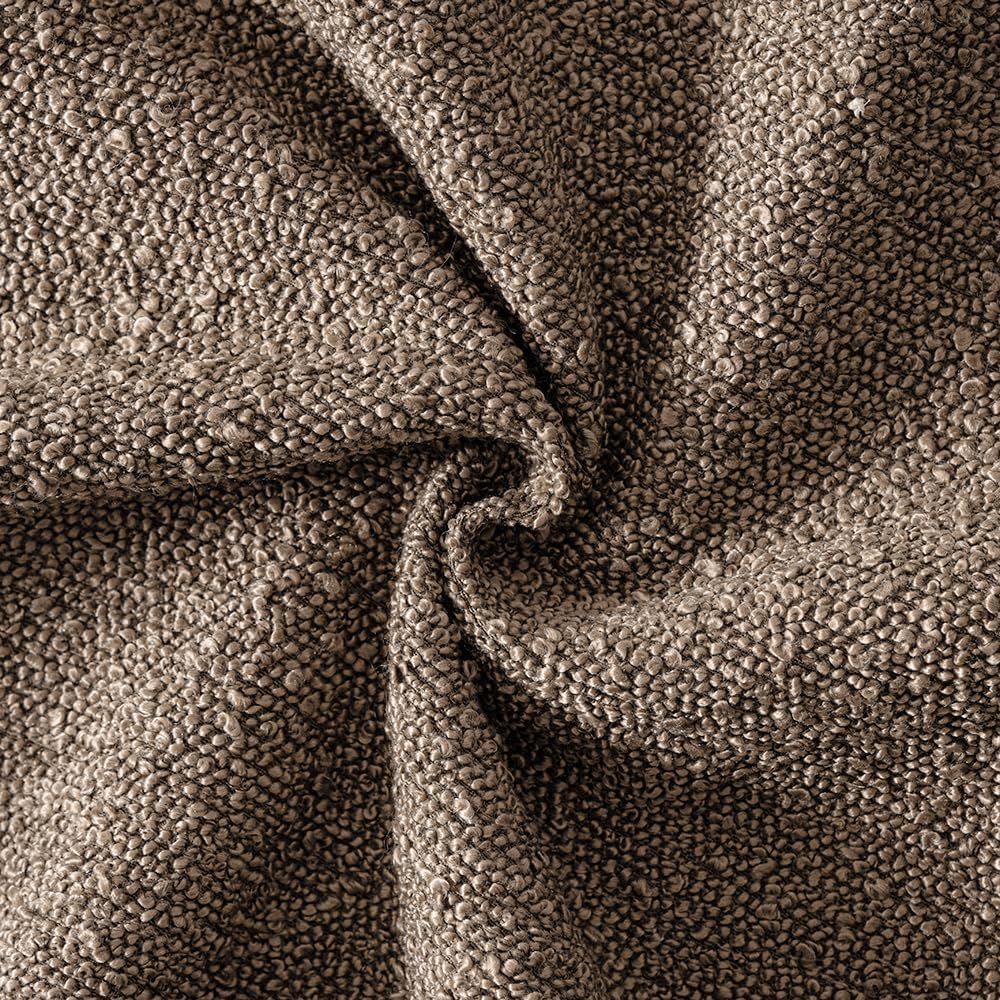 MIULEE 24x24 Decorative Euro Sham Throw Pillows for Bed Set of 2 Textured Boucle Neutral Winter Throw Pillow Covers Dark Brown Accent Solid Vintage Pillowcases Couch Sofa Livingroom Home Decor