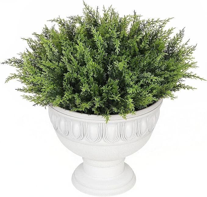 Waipfaru 36 Bundles Cedar Artificial Plants Outdoor, UV Resistant Artificial Plants,Fake Plants for Outdoor Christmas Porch Decor Lifelike Fake Bushes Plants for Home Farmhouse Yard Decorations