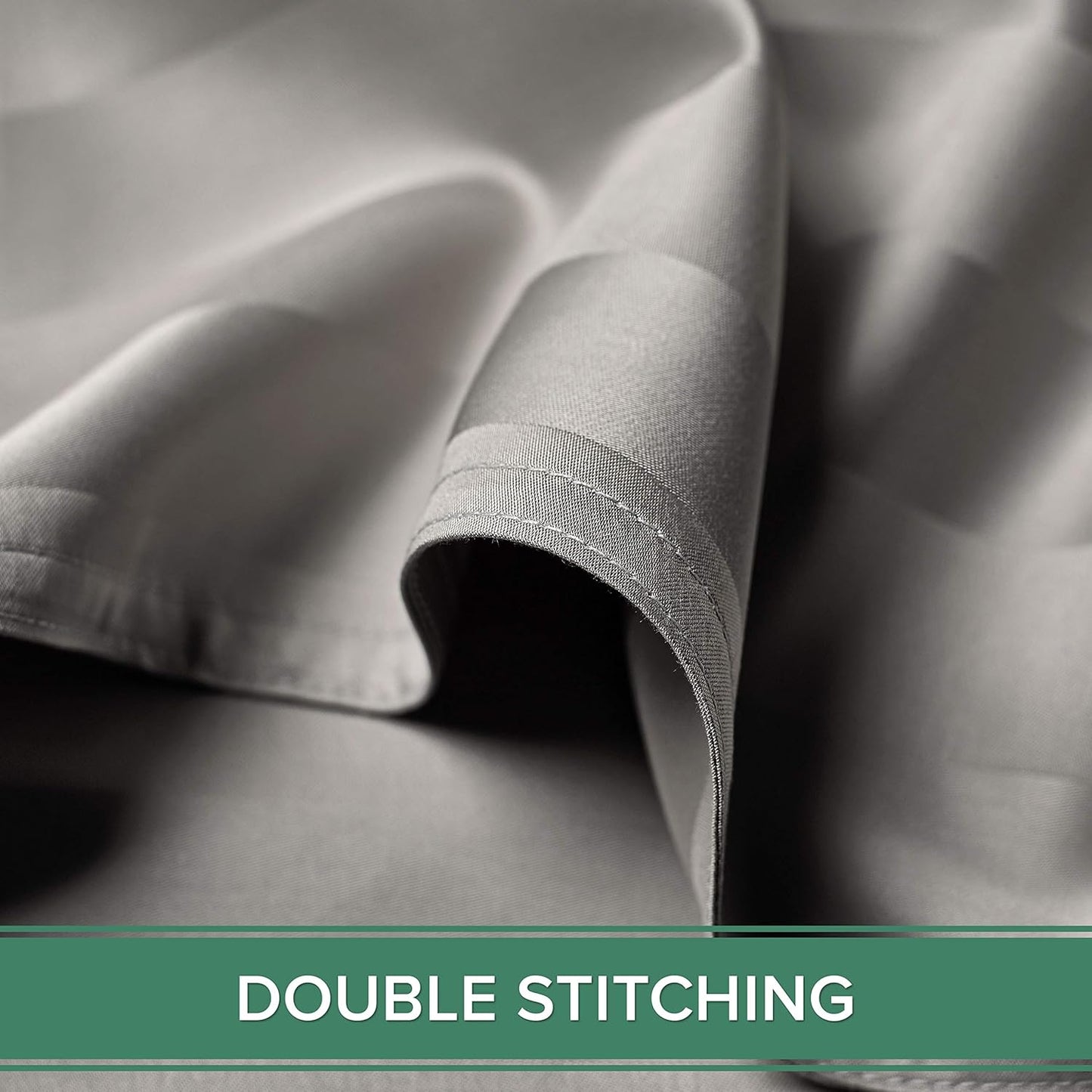 Full Sheets by Pure Bamboo, Genuine 100% Organic Viscose Derived from Bamboo Bed Sheet Set, Luxuriously Soft & Cooling, Double Stitching, Lifetime Quality Promise (Full, Jacquard Silver)