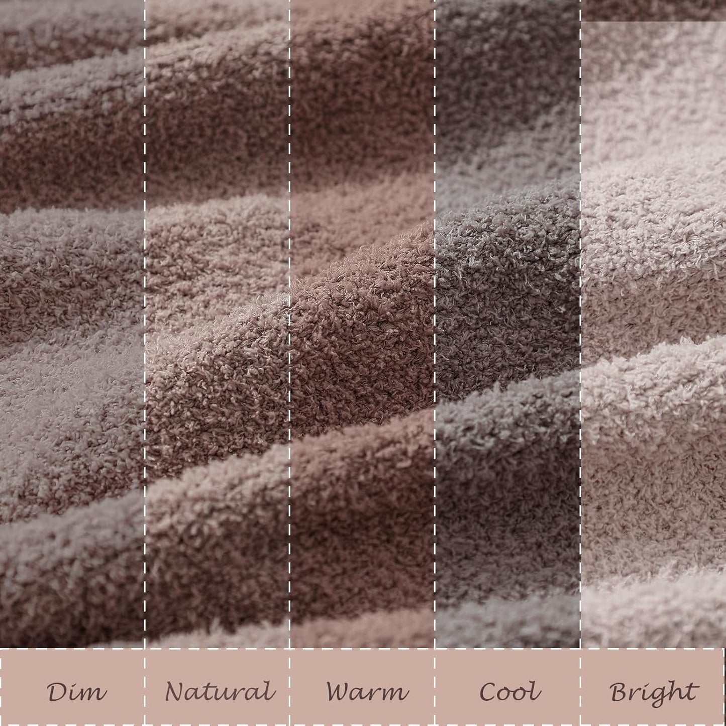 bearberry Super Soft Fluffy Throw Blanket Lightweight Cozy Warm Throw Blankets for Couch Bed Sofa All Season (Rose Taupe, 40”x50”)