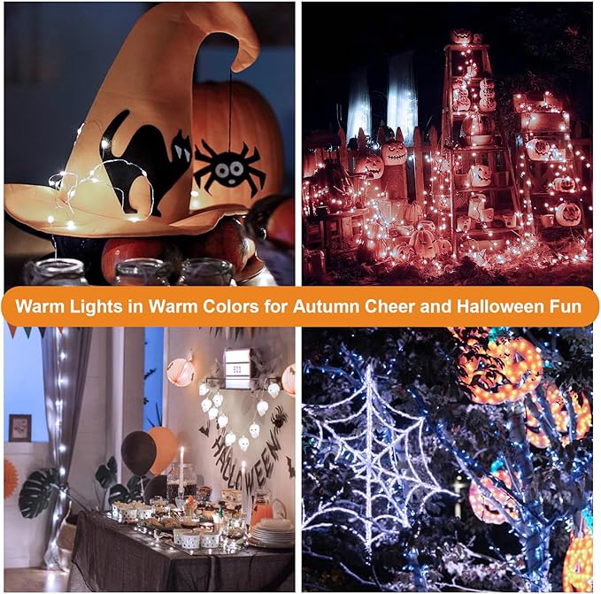 ZGWJ USB Fairy Lights Battery Powered Dual Power with Remote Timer, 2 Pack 50 LED 16FT Twinkle String Lights 8 Modes Waterproof for Bedroom,Halloween,Christmas,Parties Wedding Decoration White