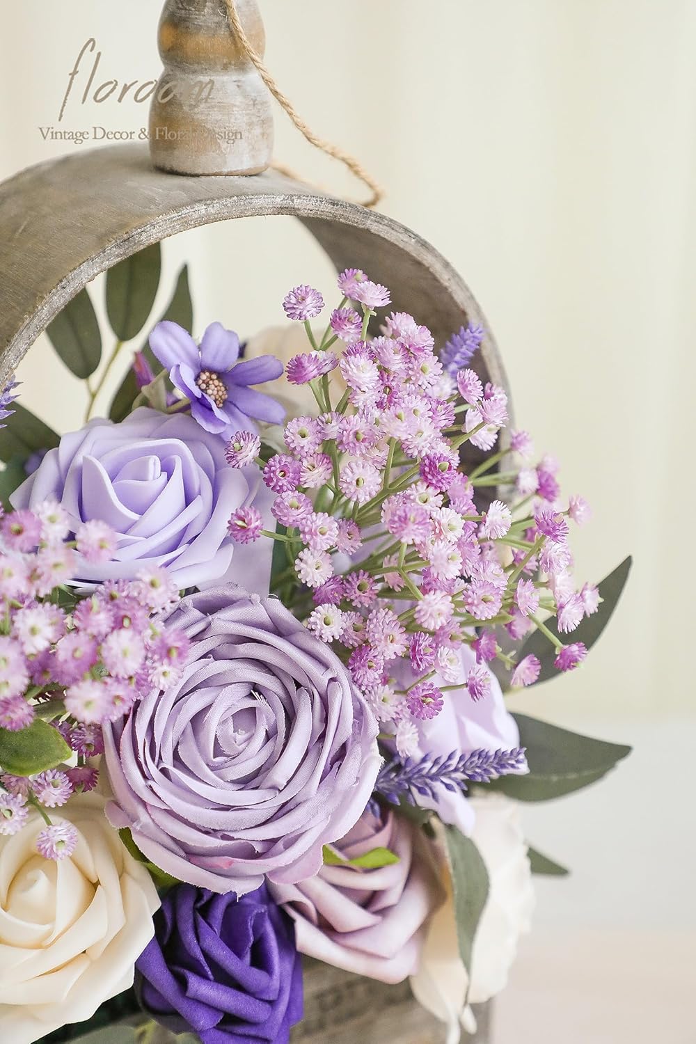 Floroom 18pcs Artificial Babys Breath Gypsophila Greenery Sprays, Real Touch Lavender Lilac Purple Fake Flowers for Wedding Bouquets Centerpieces Floral Arrangements and Decorations