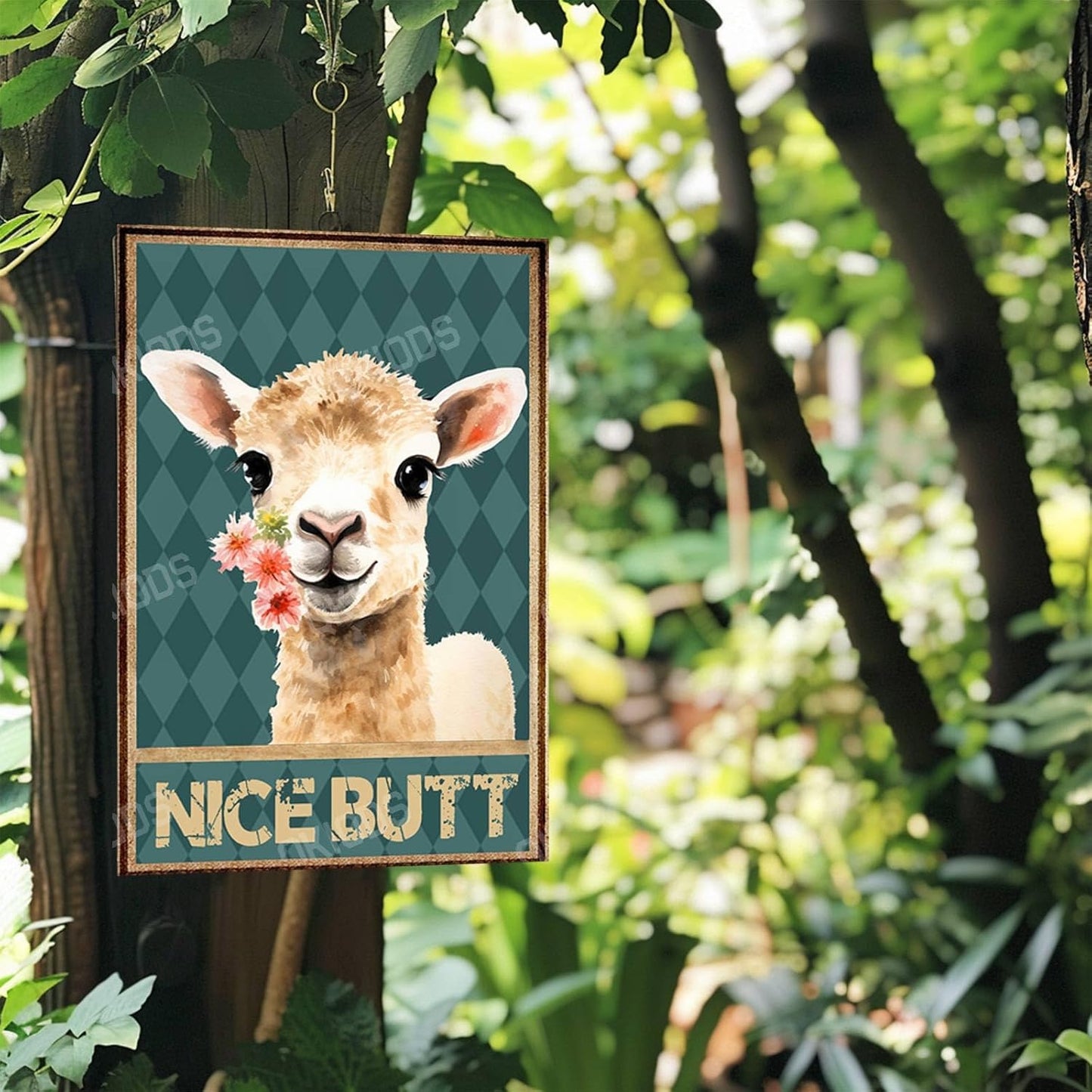 Goat Nice Butt Funny Metal Signs Vintage Sign for Home Bathroom Garden Outdoor Decor 8×12 Inches