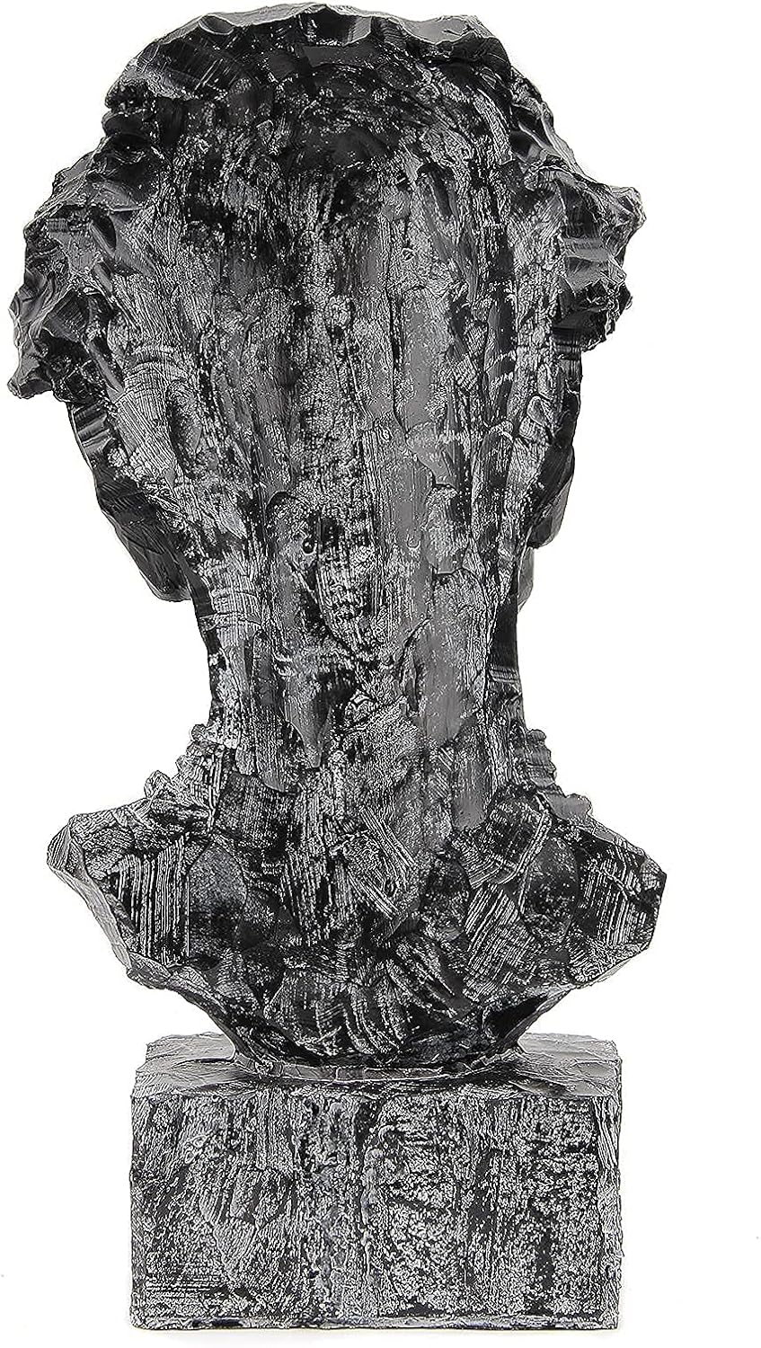 Leekung African Sculpture Resin Figurine, Handmade Home Decor, 12.2x6.3x4.3 inches, Black