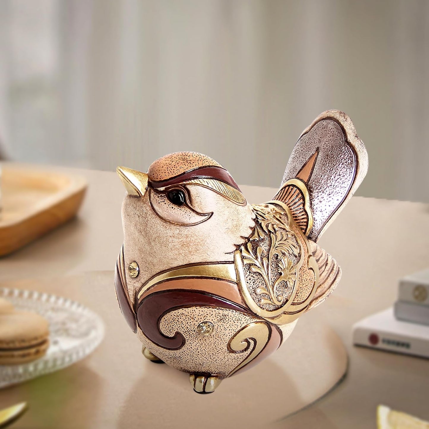 Bird Figurines For Home Decor,Bird Statue Sculpture For Shelf Decor Accents,Boho Bird Decorations For Table Office Living Room Bedroom,Retro Animal Statues Decorative Bird Gifts For Bird Lovers Women