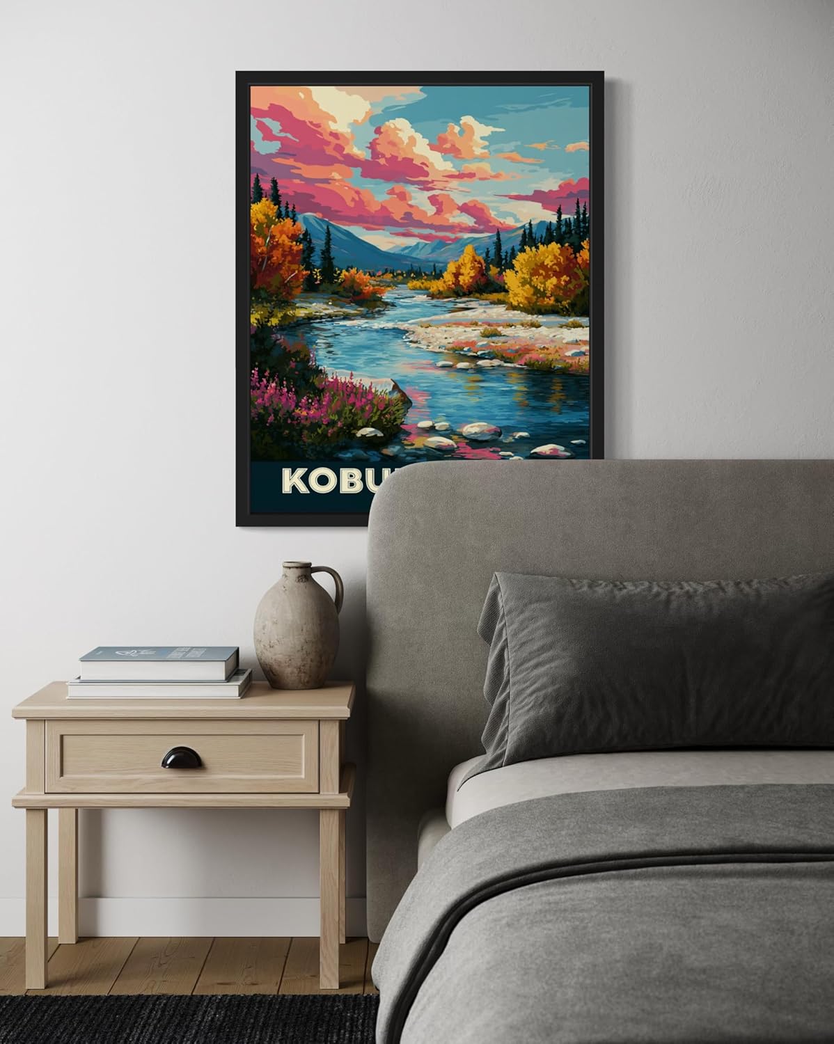 Kobuk Valley National Park Art Print Poster, Vintage Retro Pop Art Travel Wall Art Bedroom Bathroom Living Room Decor 185 (Kobuk Valley, 24 x 36 inches, Unframed)