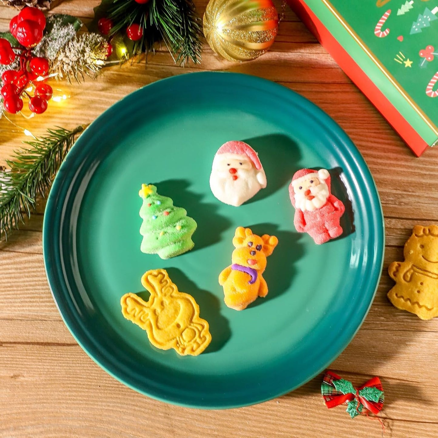 Hasense Ceramic Dinner Plates Set of 4, 10 Inch Premium Dinnerware Dishes, Salad Serving Plates Elegant & Durable, Oven, Microwave & Dishwasher Safe, Perfect for Family and Entertaining,Gradient Green