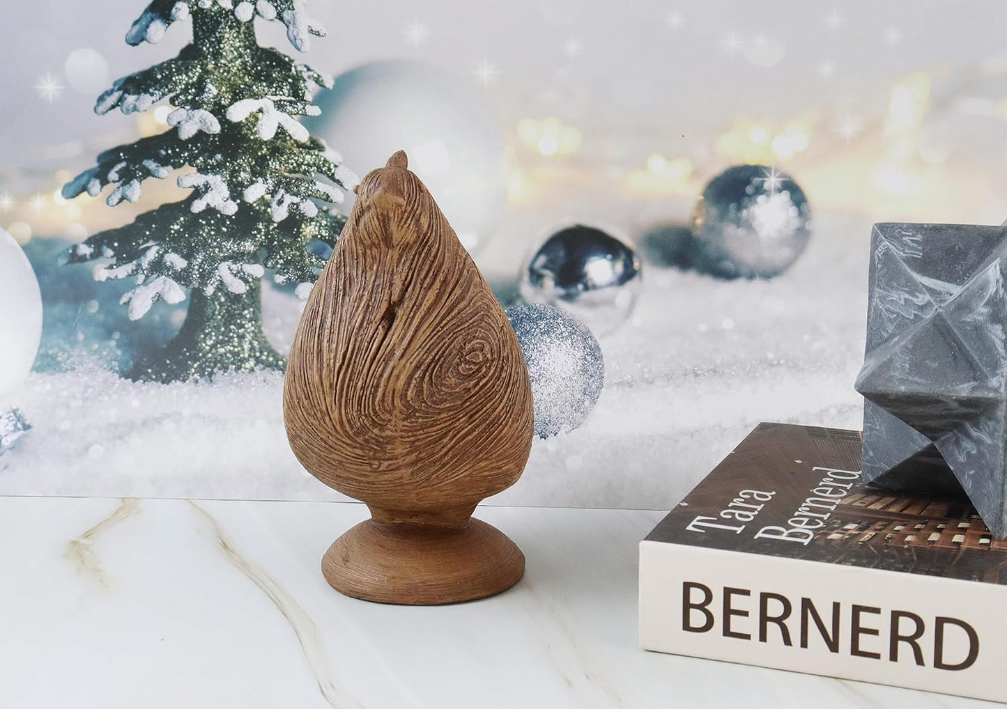 Hymmah Chicken Statue Home Decor Rustic Home Decorations for Living Room, Boho Sculpture Resin Animal Collectible Figurines for Indoor Decor