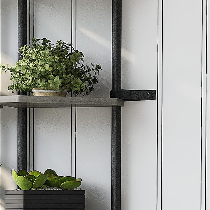 6 Tier Corner Shelf, 66.5'' Tall Standing Shelf, Narrow Display Shelf Stand, Modern Corner Bookshelf, Plant Stand, Corner Bookcase for Living Room, Bedroom, Bathroom, Oak LCS502Q