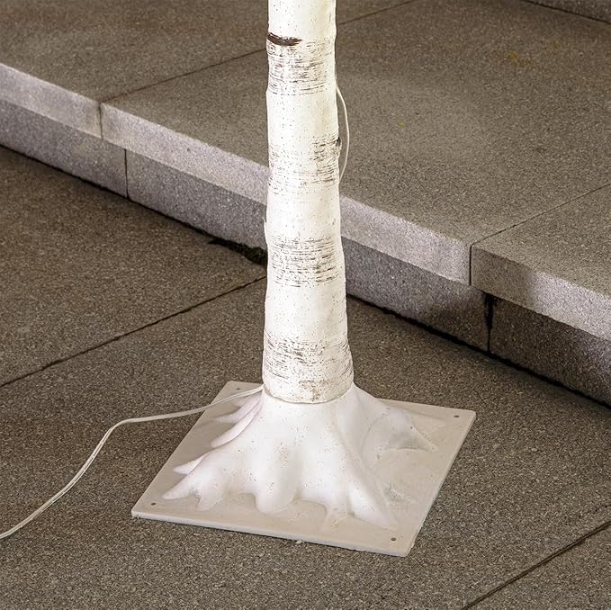 3ft Lighted Birch Tree with 64 Warm White LED Lights for Holiday Decor - Realistic Design, UL Certified, Dimmable, Waterproof - Ideal for Indoor and Outdoor Decoration