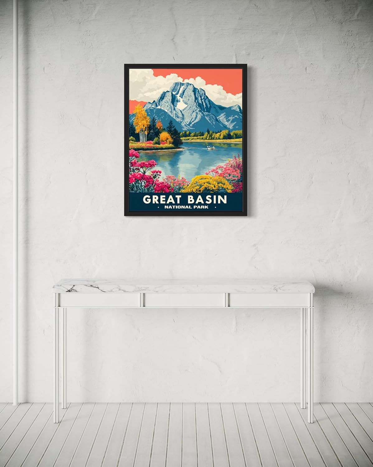 Great Basin National Park Art Print Poster, Vintage Retro Pop Art Travel Wall Art Bedroom Bathroom Living Room Decor 185 (Great Basin, 16 x 20 inches, Unframed)