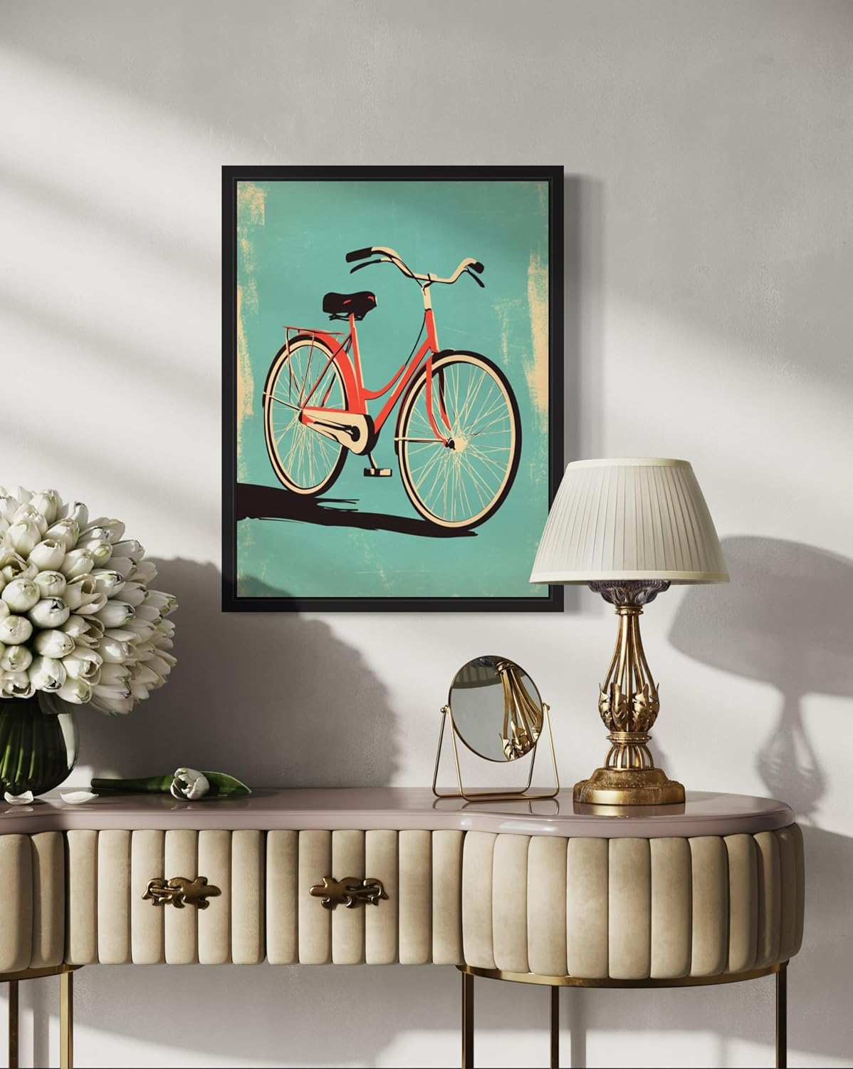 Bicycle Pop Art Poster Print, Vintage Retro Wall Art Decor Paintings Classic Artwork for Bedroom Living Room Decorations. (Bicycle, 24x36 inches (Unframed))