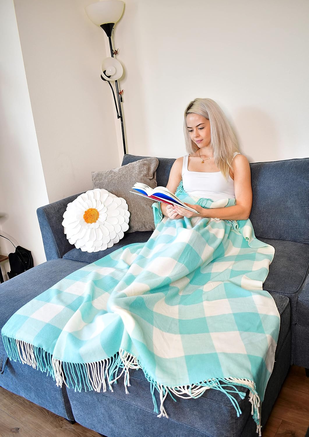 Contempo Lifestyles Flower Pillow – Decorative Pillow 3D Round Throw Pillows for Home Décor – Handmade Sweetheart Flower Pillow for Bed & Couch-Sunflower Pillow - 16 Inch Latte