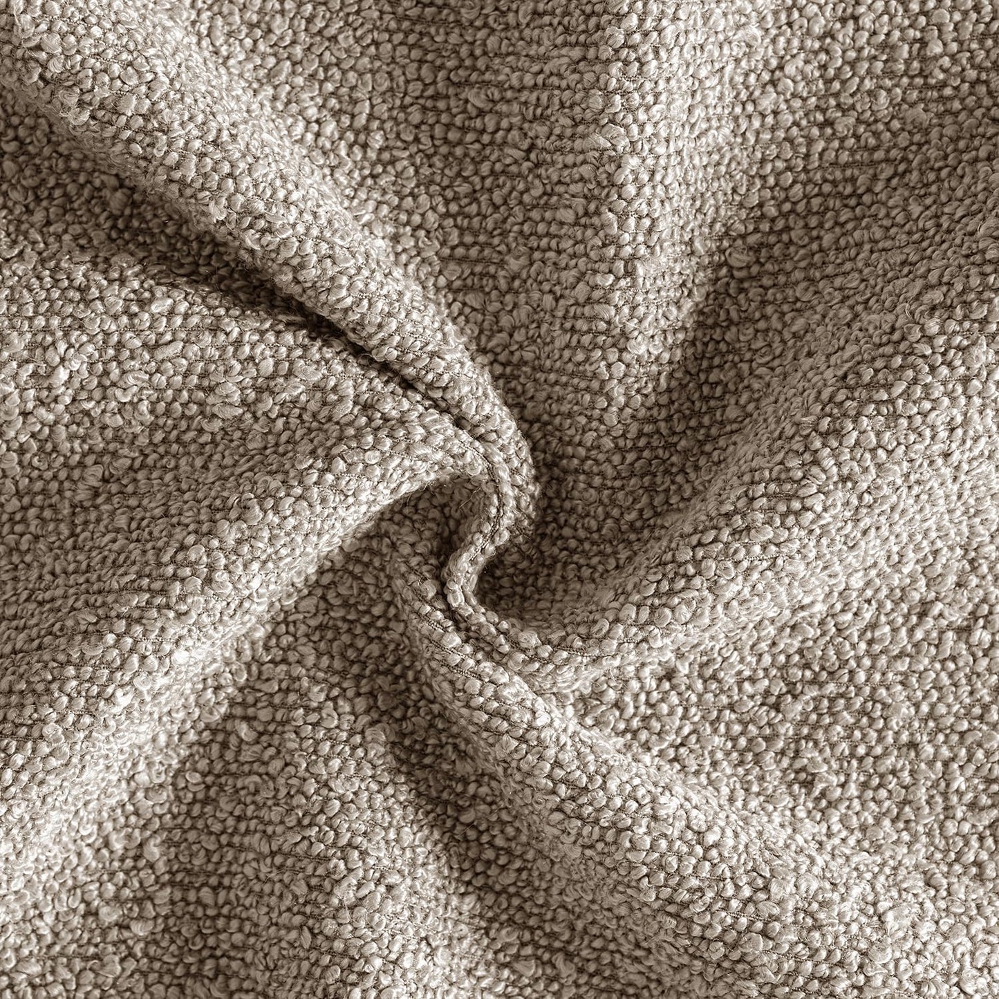 MIULEE 12x20 Inch Decorative Lumbar Throw Pillows for Bed Set of 2 Textured Boucle Neutral Winter Throw Pillow Covers Light Taupe Accent Solid Pillowcases Sofa Livingroom Home Decor