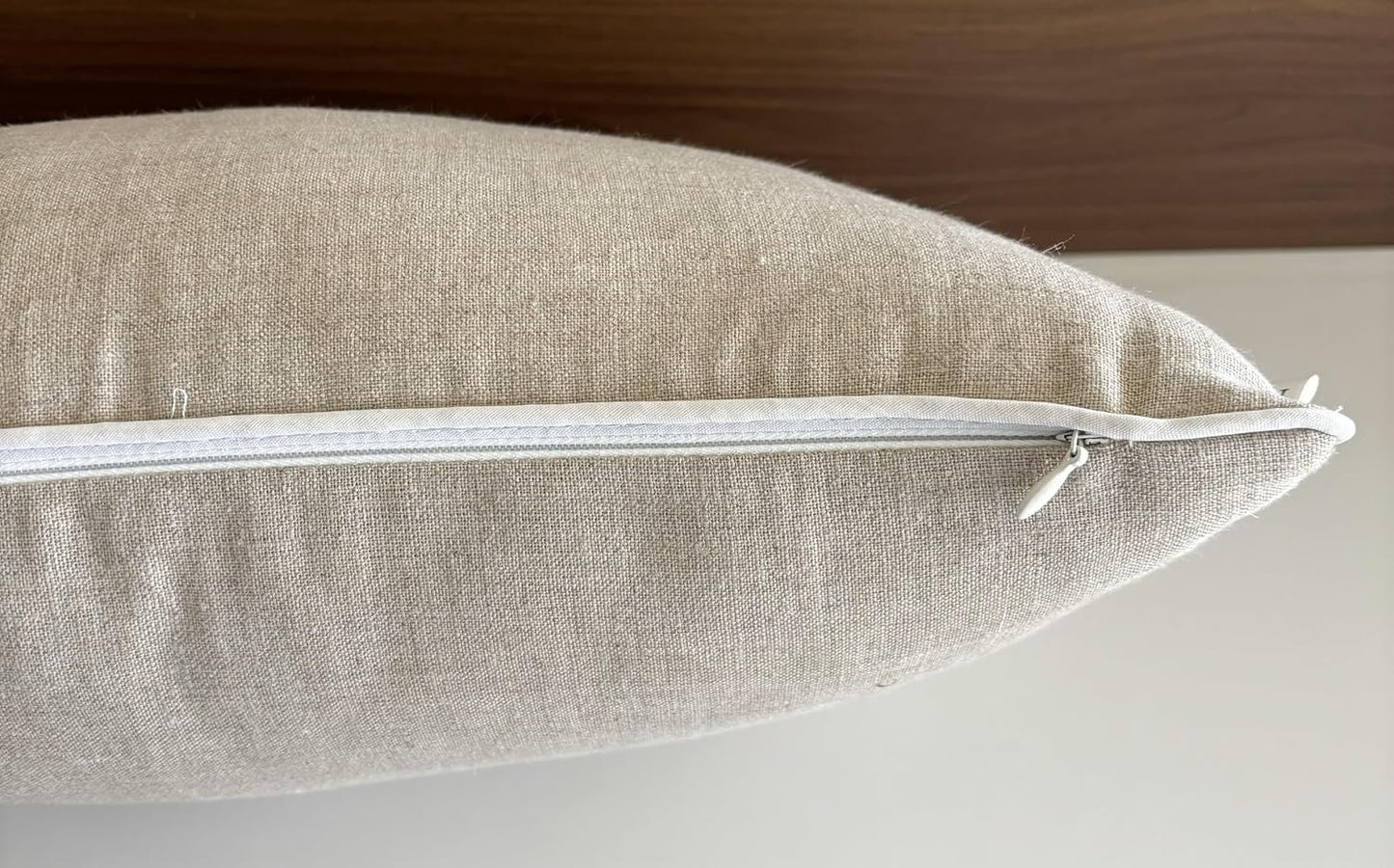 Love Sentiment Embroidered Lumbar Accent Throw Pillow Cover - Newlyweds, Bedroom Decor, Sofa - 12x18, Natural