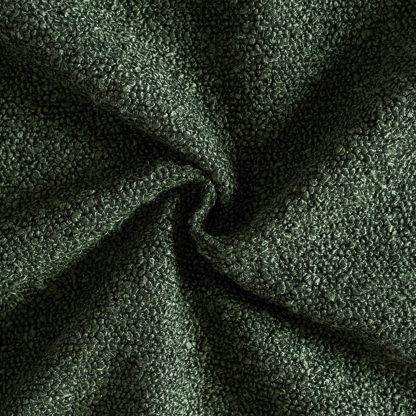 MIULEE 12x20 Inch Christmas Decorative Lumbar Throw Pillows for Bed Set of 2 Textured Boucle Neutral Winter Throw Pillow Covers Dark Green Accent Solid Pillowcases Sofa Livingroom Home Decor