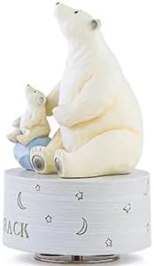 I Love You to The Moon and Back, Polar Bear Music Box, Musical Figurine Keepsake, Heartfelt Gift for Family and Loved Ones, Home Décor Collectible, Plays Twinkle, Twinkle, Little Star Melody