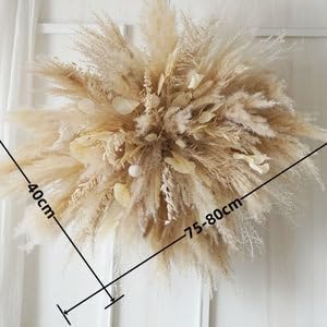 1pc Bohemian Wedding Archway Flower, Corner Swag for Arch, Outdoor Wedding Backdrop, Pampas Grass Floral Arrangement