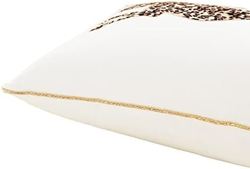 Juicy Couture – Decorative Accent Pillow Velvet Safari Leopard Premium Reversible Throw Pillow Living Room and Bedroom Décor Measures 14" x 24" Cheetah on White
