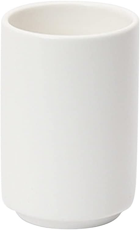 Japanese Style Ceramic Tea Cup, Handleless Ceramic Mug, Matte Glazed Couple Cup, Suitable for Drinking Water, Tea, Coffee (White)