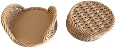 Elegant Woven Coaster Set – 3D Printed PLA with Cork Base